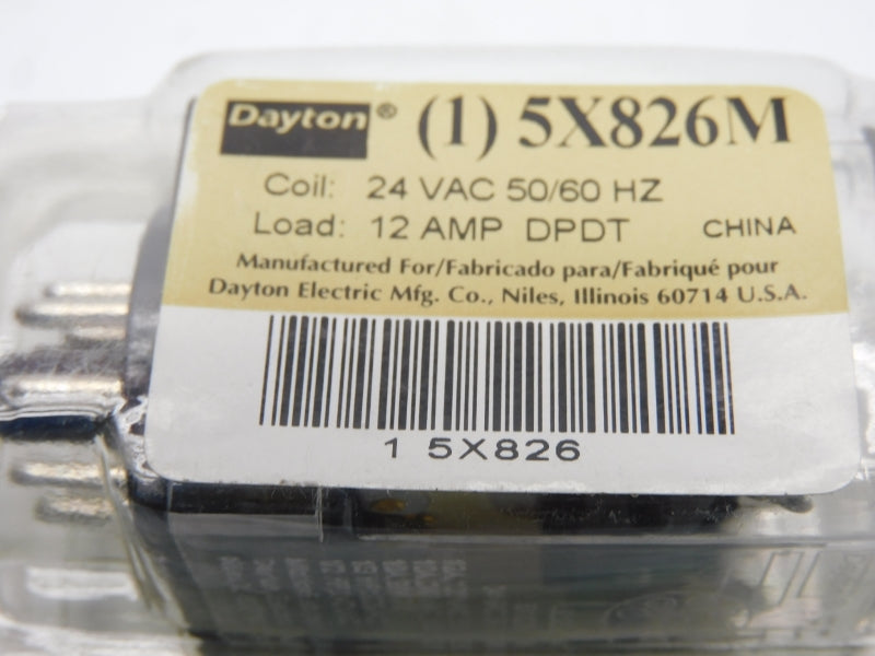 DAYTON 5X826M 24VAC 12A NSMP