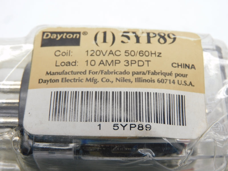 DAYTON 5YP89 120VAC 10A NSMP