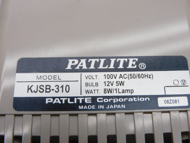 PATLITE KJSB-310-GYR 100VAC NSMP