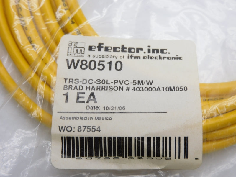 IFM EFECTOR TRS-DC-S0L-PVC-5M/W W80510 NSMP