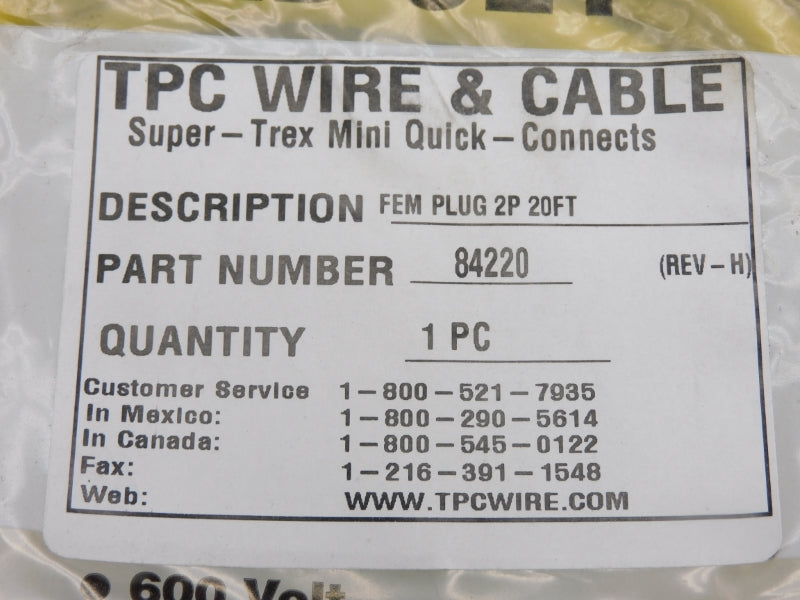 TPC WIRE&CABLE 84220 NSMP