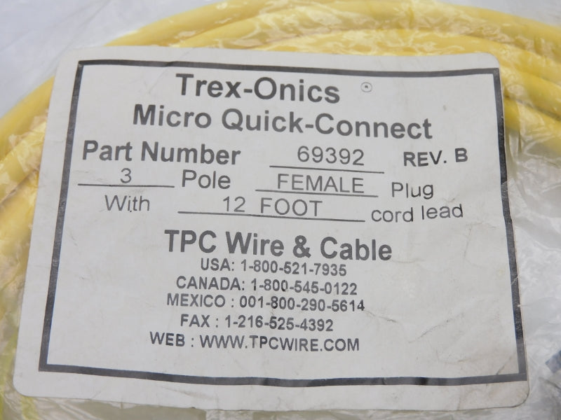 TPC WIRE&CABLE 69392 12' NSMP