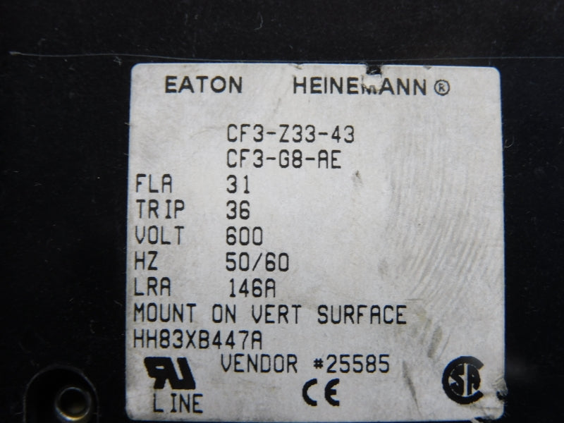 HENEMANN CF3-Z33-43 CF3-G8-AE 600V 36A UNMP