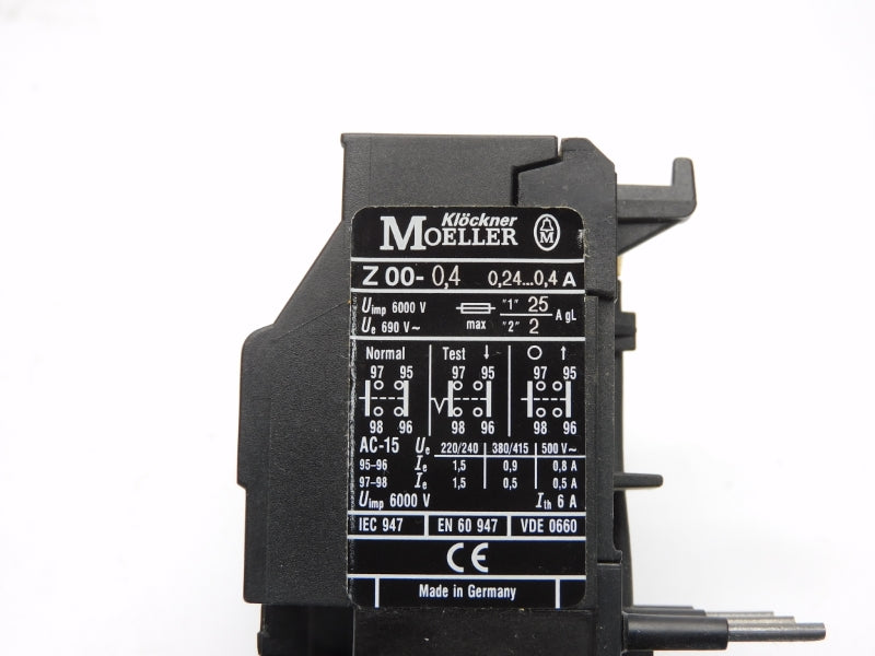 KLOCKNER MOELLER Z00-0,4 6000V 0.24-0.40A NSMP