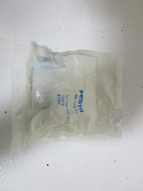 LOT OF 8 FESTO PUSH-IN FITTING QS-1/2-12 *NEW IN FACTORY BAG*