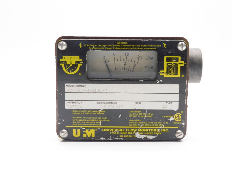 UNIVERSAL FLOW MONITORS WVS5GLM-4-A1XL-C 480VAC 15A NSNP