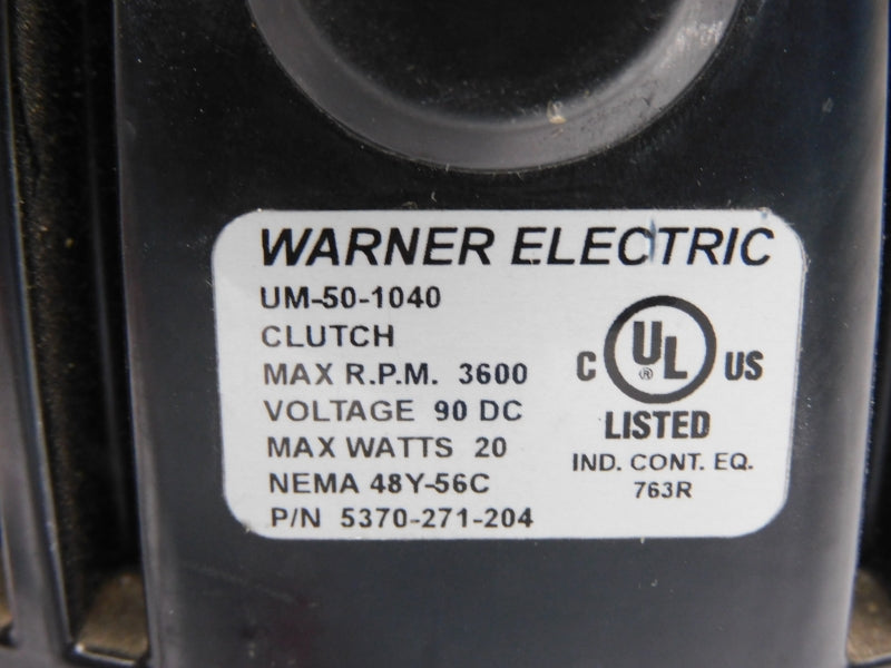 WARNER ELECTRIC 5370-271-204 UM-50-1040 90VDC (AS PICTURED) UNMP