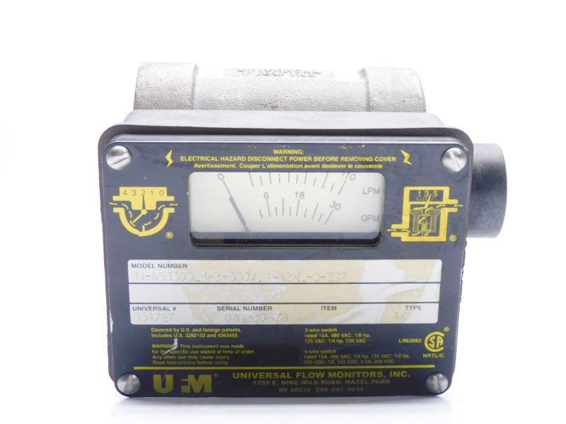 UNIVERSAL FLOW MONITORS MN-ASB30FLM-3-300V.9-A2XL-C-Z67 480VAC 15A NSNP