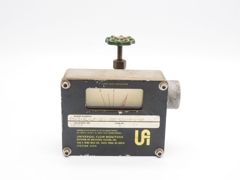 UNIVERSAL FLOW MONITORS FM-3-AL-LP-3EE-300 SSU-4-V-WP UNMP
