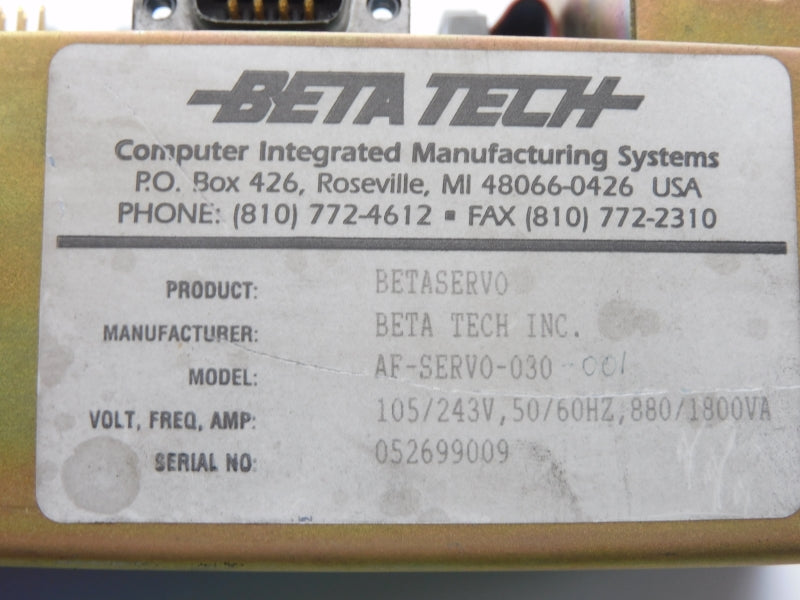 BETA  TECH AF-SERVO-030-001 105/243V UNMP