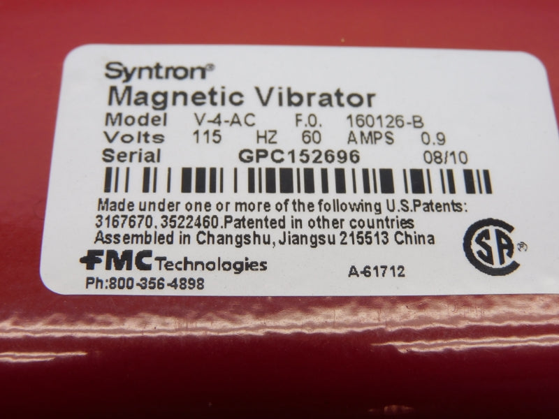FMC TECHNOLOGIES V-4-AC 115V 0.9A NSMP