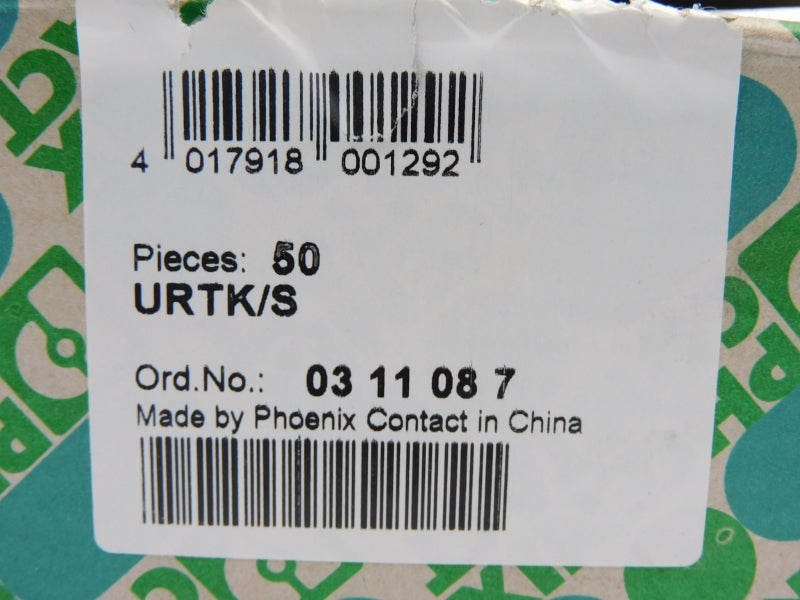 PHOENIX CONTACT URTK/S 0311087 300V 40A (PKG OF 50) NSMP