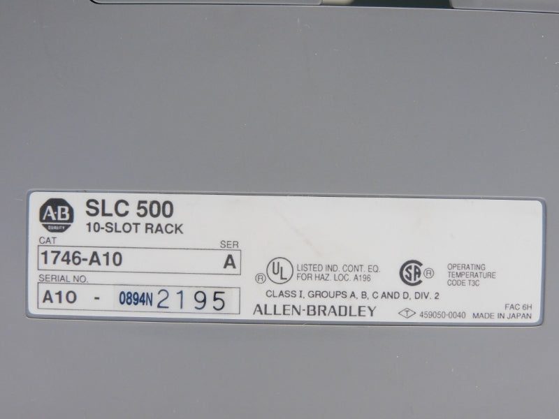 ALLEN BRADLEY 1746-A10 SER. A NSNP