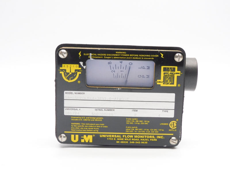 UNIVERSAL FLOW MONITORS SN-BSB2GLM-4-32V1.0-A1WD-C 480VAC 15A NSNP