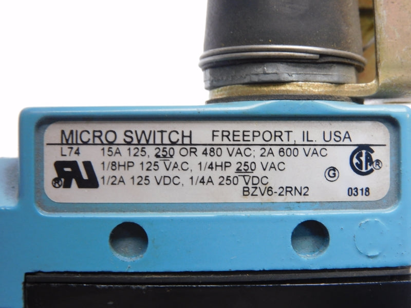 MICRO SWITCH BZV6-2RN2 600VAC 15A NSNP