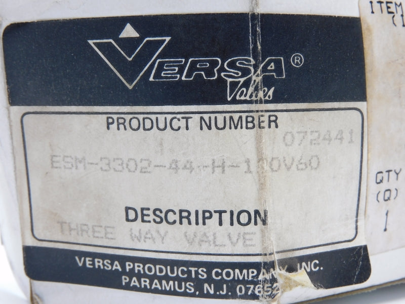VERSA VALVES ESM-3302-44-H-120V60 120V 0-100PSI NSMP