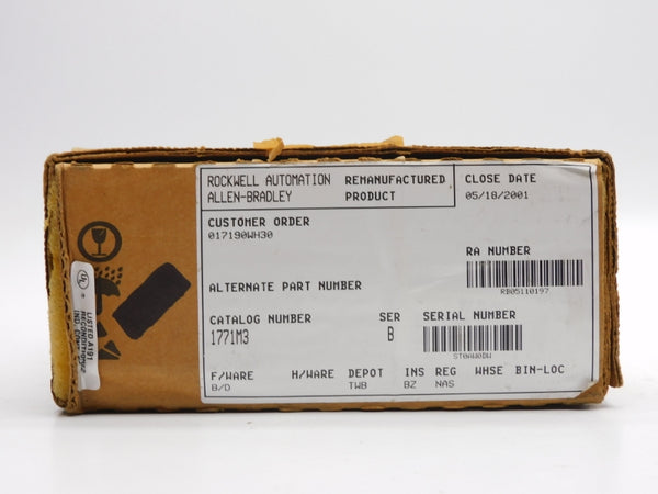 ALLEN BRADLEY 1771-M3 SER. B F/W D 5VDC 1.75A REMAN