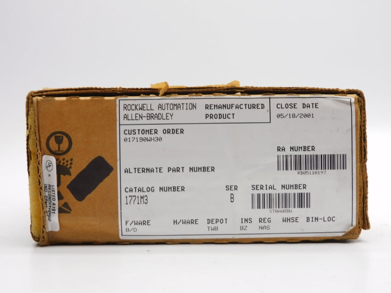 ALLEN BRADLEY 1771-M3 SER. B F/W D 5VDC 1.75A REMAN
