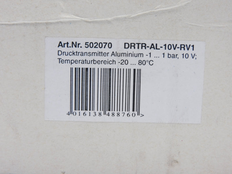 B+B SENSORS DRTR-AL-10V-RV1 502070 10-30VDC -1-+1BAR NSMP