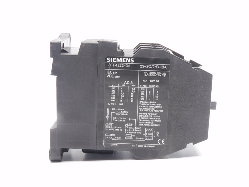 SIEMENS 3TF4222-0AP0 230/277V 30A NSMP