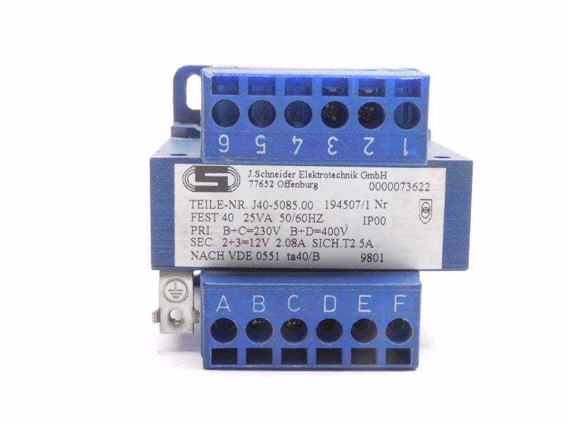 J. SCHNEIDER ELEKTROTECHNIK J40-5085.00 194507/1 400V 2.5A UNMP