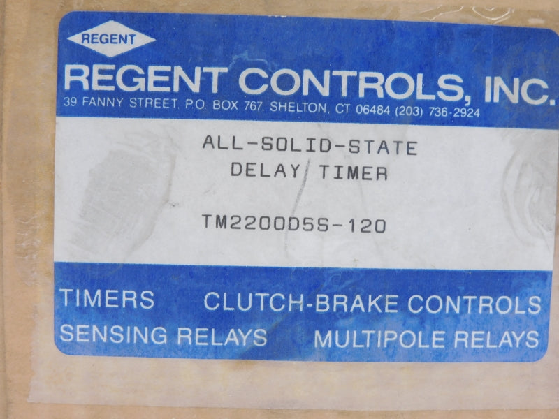 REGENT CONTROLS TM2200D5S-120 120V 10A NSMP