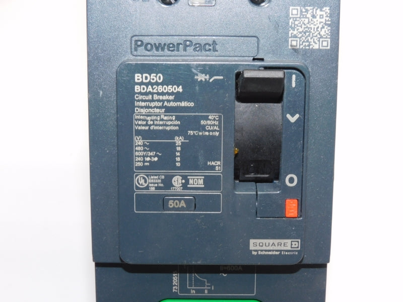 SQUARE D BDA260504 480V 50A NUPI