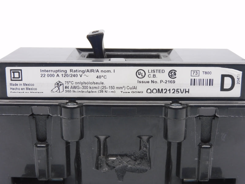 SQUARE D QOM2125VH 120/240V 125A (AS PICTURED) UNMP