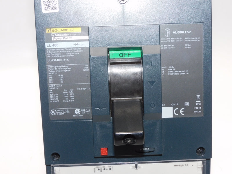 SQUARE D LLA36400U31X 600V 400A NSNP