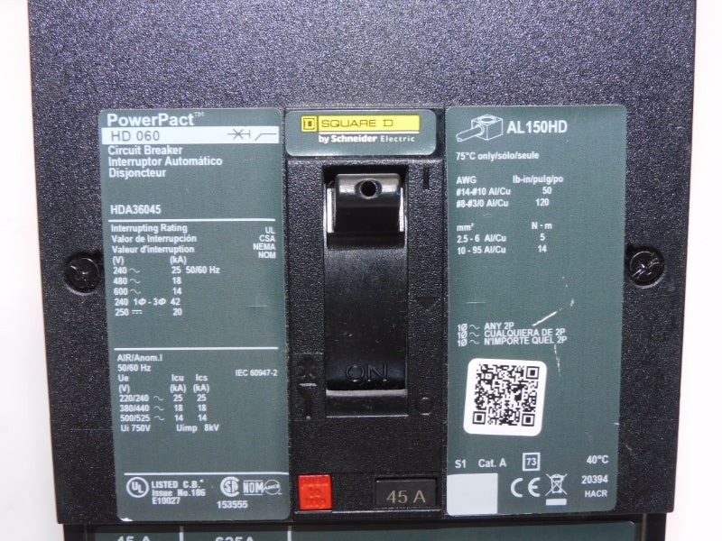 SQUARE D HDA36045 600V 45A NSNP