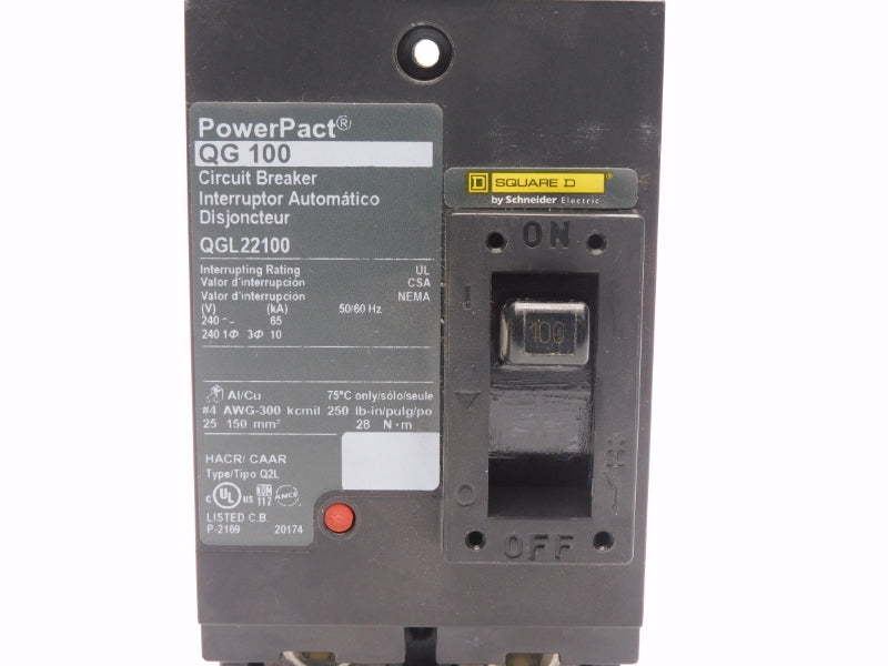 SQUARE D QGL22100 240V 100A UNMP
