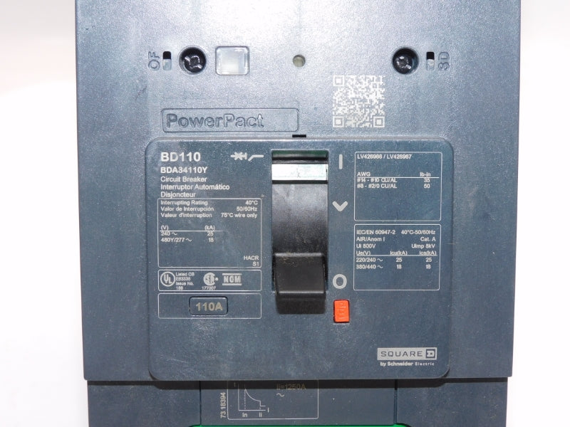 SQUARE D BDA34110Y 277V 110A NSNP