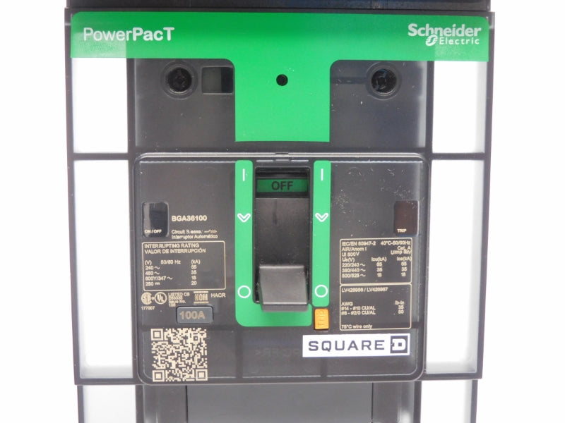 SQUARE D BGA36100 480V 100A (AS PICTURED) NSNP