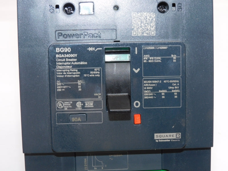 SQUARE D BGA34090Y 277V 90A NSNP