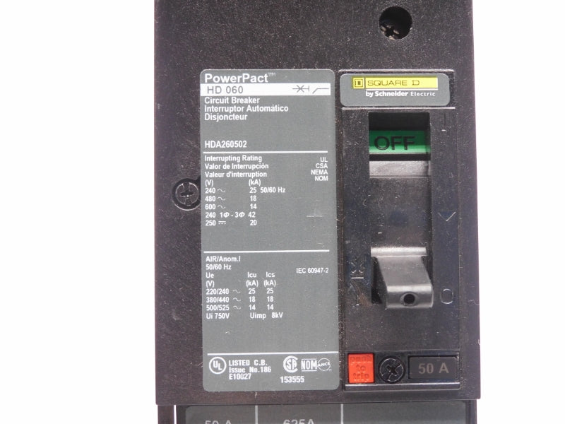 SQUARE D HDA260502 600V 50A NSNP