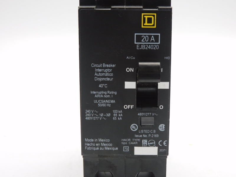 SQUARE D EJB24020 277V 20A NSNP