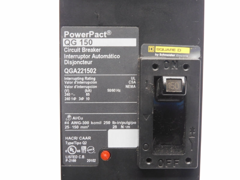 SQUARE D QGA221502 240V 150A NUPI