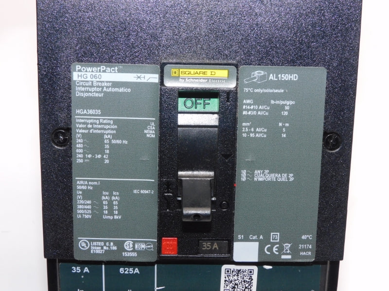SQUARE D HGA36035 600V 35A (AS PICTURED) NSNP