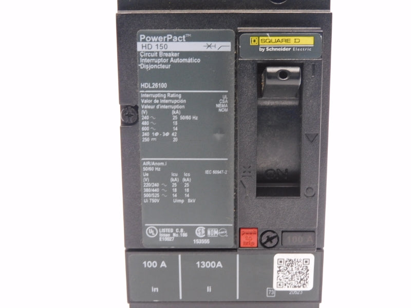 SQUARE D HDL26100 600V 100A NSNP