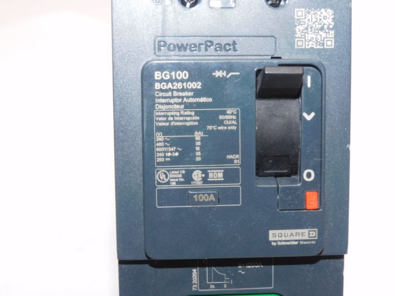 SQUARE D BGA261002 480V 100A NSNP