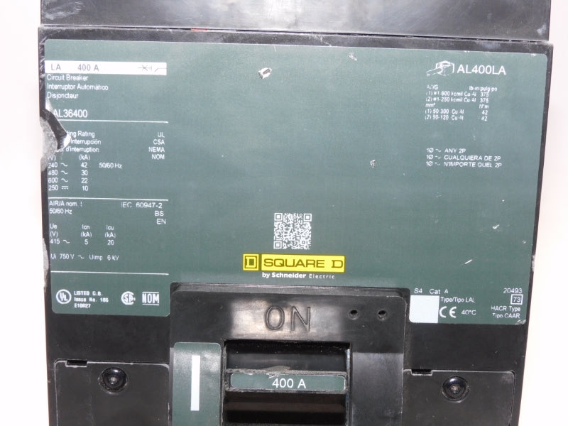 SQUARE D LAL36400 600V 400A (AS PICTURED) NSNP