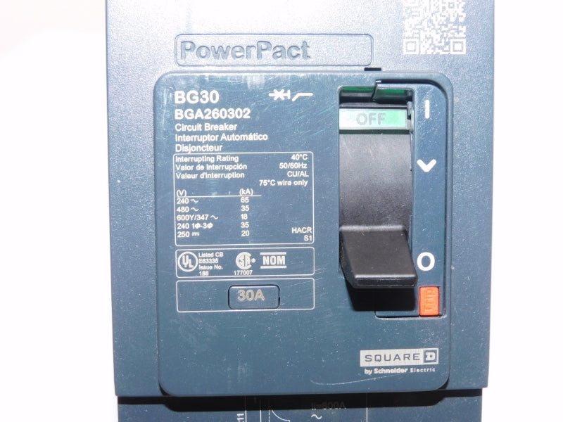 SQUARE D BGA260302 480V 30A NSNP