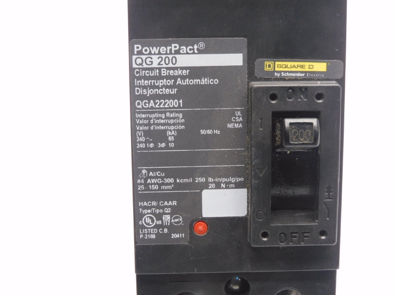 SQUARE D QGA222001 240V 200A (AS PICTURED) UNMP