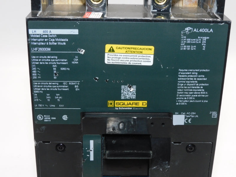SQUARE D LHF26000M 600V 400A (AS PICTURED) NSNP