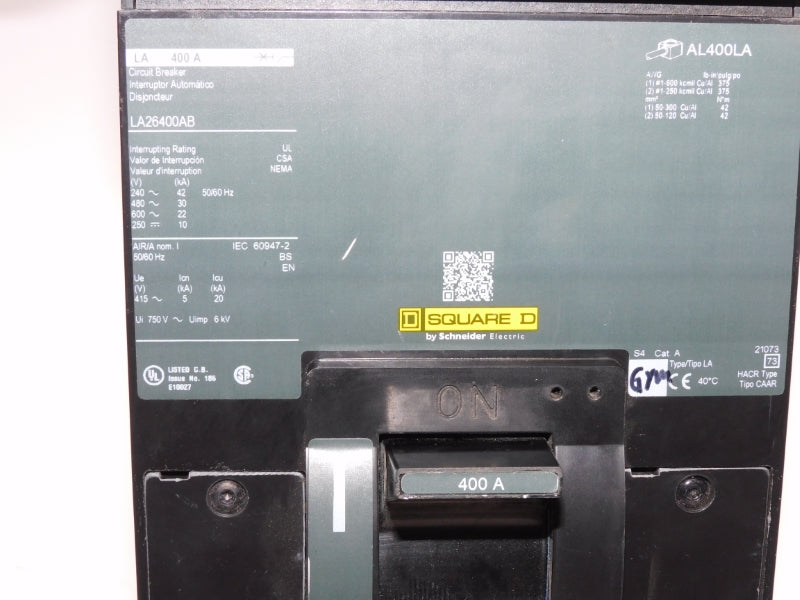 SQUARE D LA26400AB 600V 400A UNMP