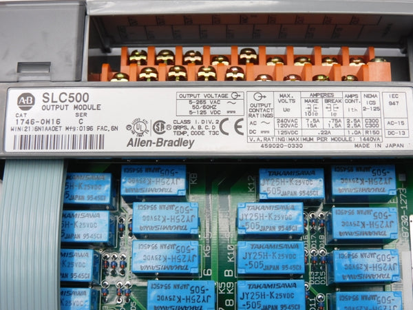 ALLEN BRADLEY 1746-OW16 SER. C 5-265VAC 15A NSMP