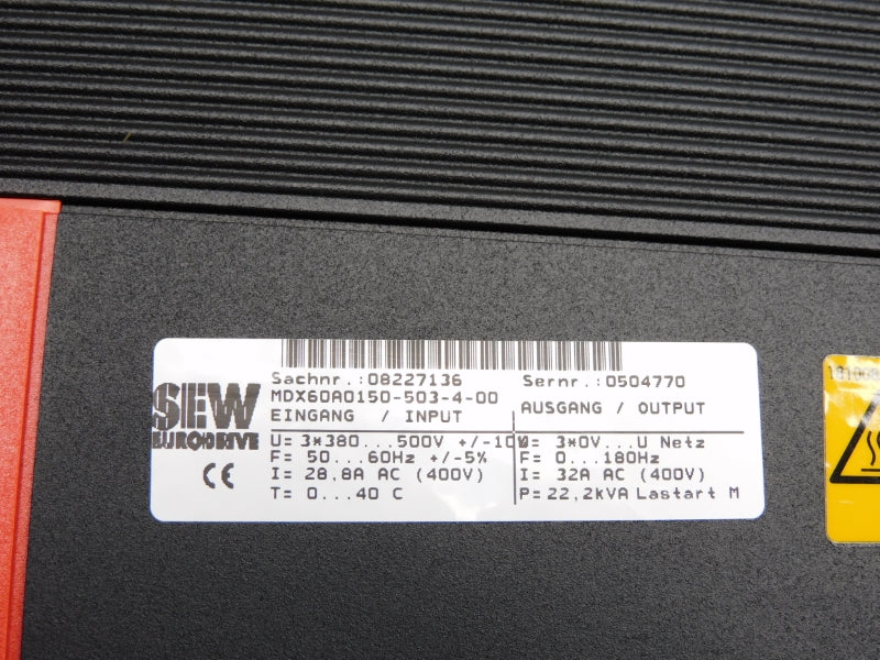 SEW EURODRIVE MDX61B0150-503-4-00 380-500V 32A NSNP