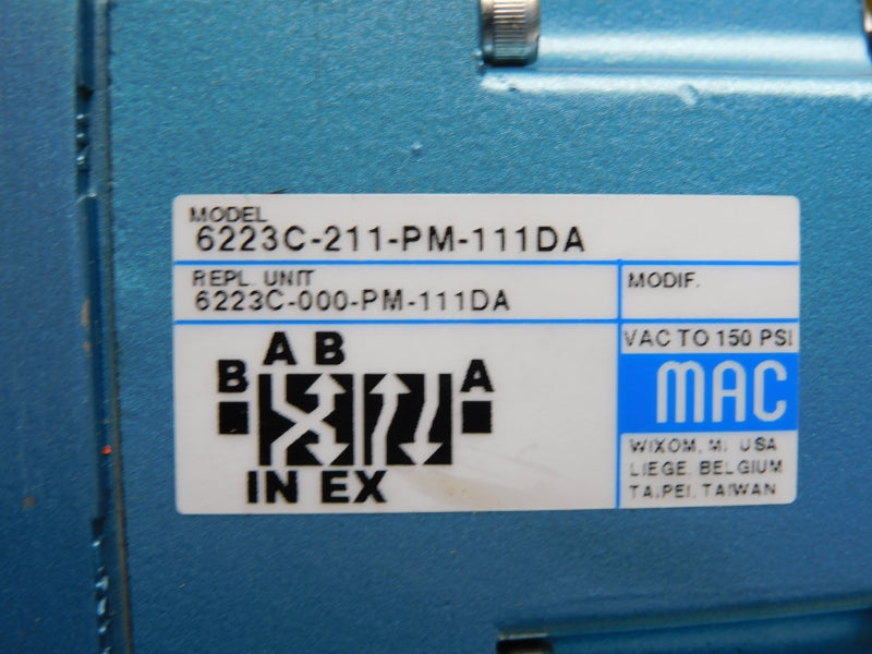 MAC 6223C-211-PM-111DA 110/120V 150PSI NSNP