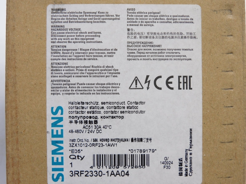 SIEMENS 3RF2330-1AA04 24VDC 30A 40'C NSMP