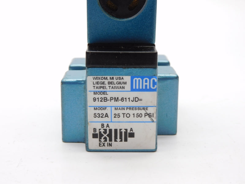 MAC 912B-PM-611JD 24VDC 25-150PSI NSNP
